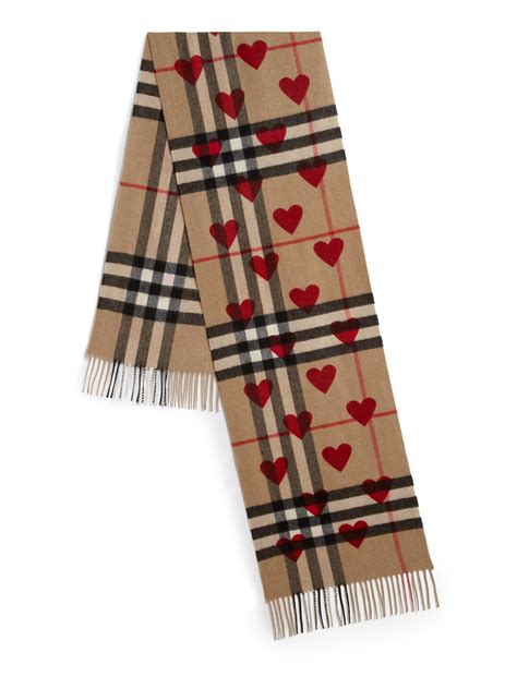 burberry heart silk scarf